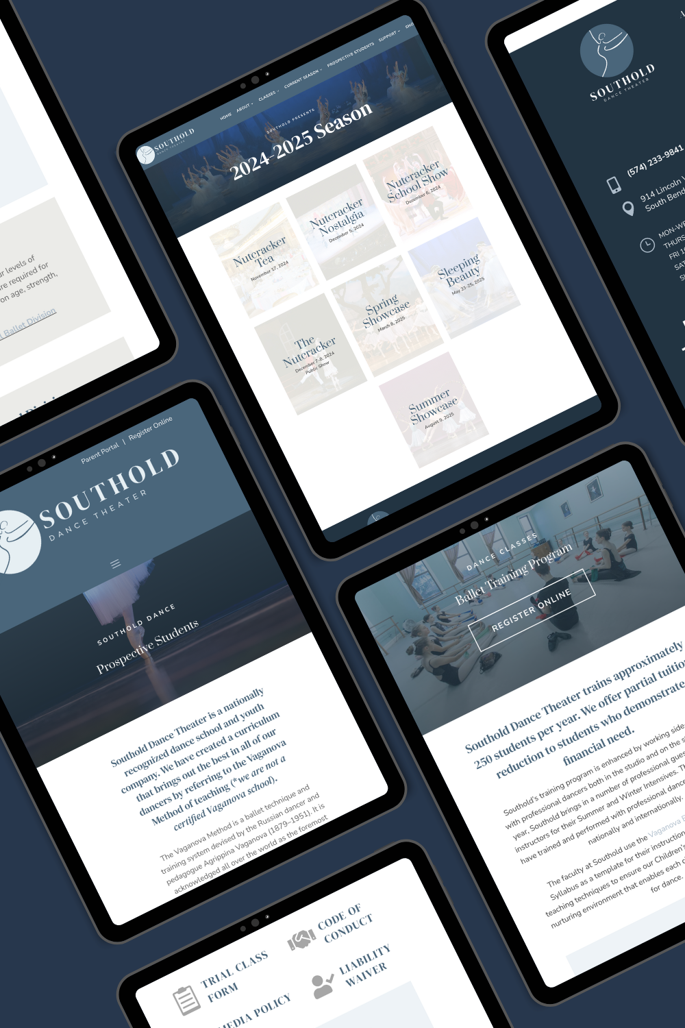 Southold website tablet views